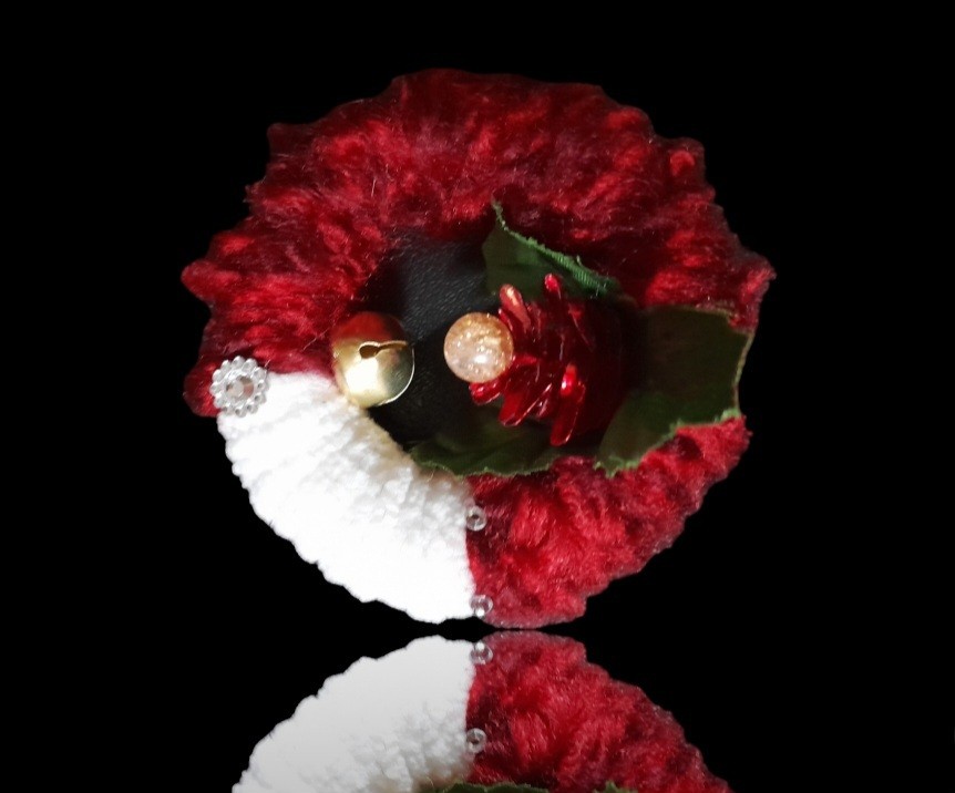 MON ENTREPRISE - Petite couronne de Noël aimantée pour frigo ou autre surface